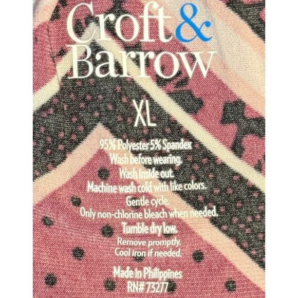 Croft and Barrow Shell Tank Top Raspberry Pink Diamond XL - Picture 6 of 6